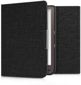 kwmobile Stoff eReader Schutzhülle Cover Case für Pocketbook InkPad 3 / 3 Pro - Stoff Design Dunkelgrau
