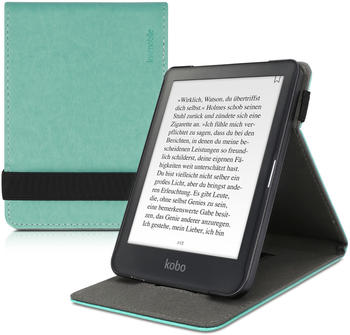 kwmobile Schlaufe Ständer - e-Reader Schutzhülle für Kobo Clara HD - Mintgrün