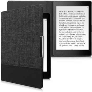 kwmobile Canvas eReader Schutzhülle Cover Case für Kobo Aura ONE - Anthrazit Schwarz