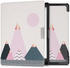 kwmobile Kunstleder eReader Schutzhülle Cover Case für Kobo Aura Edition 1 - Glory Mix Berge Design Rosegold Blau Rosa