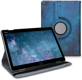 kwmobile 360° Tablet Schutzhülle Cover Case für Huawei MediaPad M3 Lite 10 - Anker Landkarte Design Weiß Blau