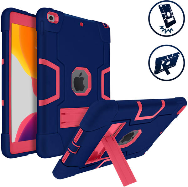 Avizar Hybrid Soft Touch Case iPad 10.2 2019 Dunkelblau/Pink