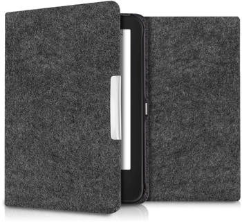 kwmobile Filz Stoff eReader Schutzhülle Cover Case für Tolino Shine 2 HD - Dunkelgrau