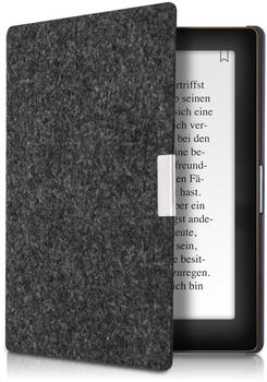 kwmobile Filz Stoff eReader Schutzhülle Cover Case für Kobo Aura Edition 1 - Dunkelgrau