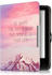 kwmobile Kunstleder eReader Schutzhülle Cover Case für Tolino Vision 1 / 2 / 3 / 4 HD - Be Happy Design Rosa Violett Koralle