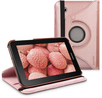 kwmobile Hülle kompatibel mit Samsung Galaxy Tab 2 7.0 P3110 / P3100 - 360° Tablet Schutzhülle Cover Case Rosegold