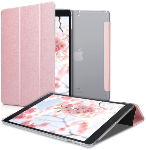 kwmobile Smart Cover Tablet Case Schutzhülle für Apple iPad 10.2 (2019) - Rosegold Transparent