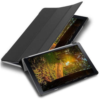 Cadorabo Tablet Hülle für Samsung Galaxy Tab A (10,5" Zoll) T590 in SATIN SCHWARZo Wak
