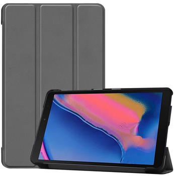 Wigento 3folt Wake UP Smart Cover Galaxy Tab A 8.0 2019 Grau