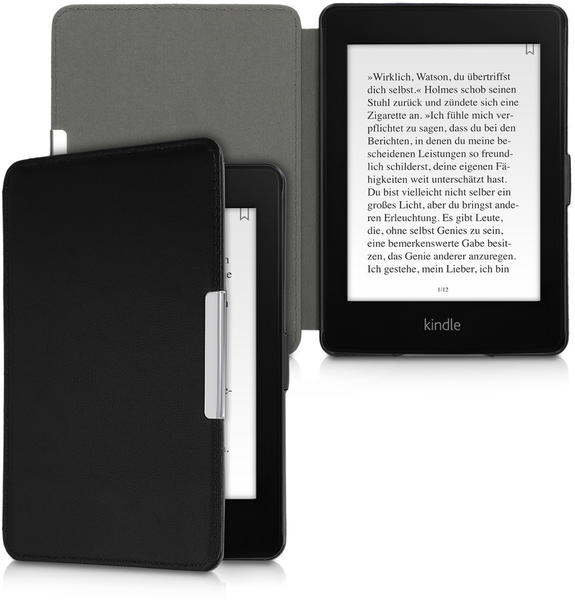 kalibri Leder eBook eReader Schutzhülle Cover Case für Amazon Kindle Paperwhite (für Modelle bis 2017) - Schwarz