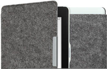 kwmobile Filz Stoff eReader Schutzhülle Cover Case für Amazon Kindle Paperwhite (für Modelle bis 2017) - Grau