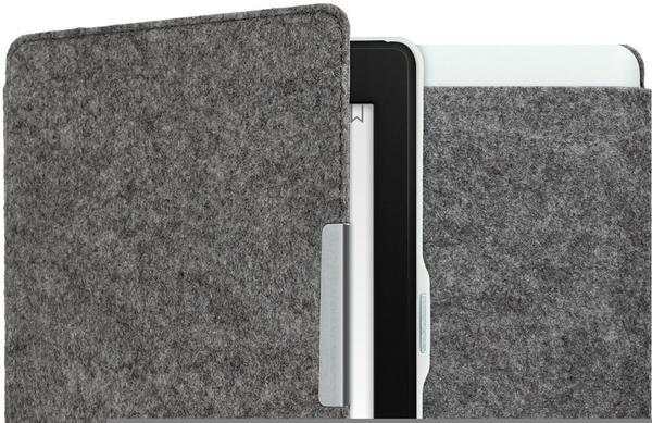 kwmobile Filz Stoff eReader Schutzhülle Cover Case für Amazon Kindle Paperwhite (für Modelle bis 2017) - Grau