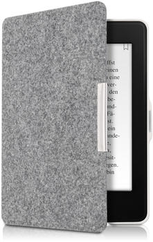 kwmobile Filz Stoff eReader Schutzhülle Cover Case für Amazon Kindle Paperwhite (für Modelle bis 2017) - Hellgrau