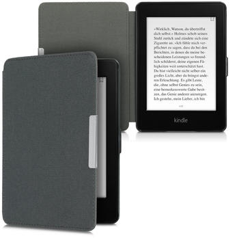 kwmobile Nylon eReader Schutzhülle Cover Case für Amazon Kindle Paperwhite (für Modelle bis 2017) - Anthrazit