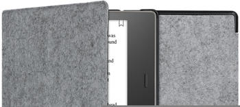 kwmobile Filz Stoff eReader Schutzhülle Cover Case für Amazon Kindle Oasis 10. Generation - Filz Design Hellgrau