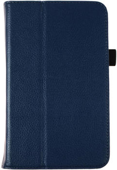 PhoneNatic Kunst-Lederhülle für Samsung Galaxy Tab 3 7.0 - Wallet blau + 2 Schutzfolien