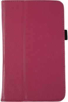 PhoneNatic Kunst-Lederhülle für Samsung Galaxy Tab 3 7.0 - Wallet pink + 2 Schutzfolien