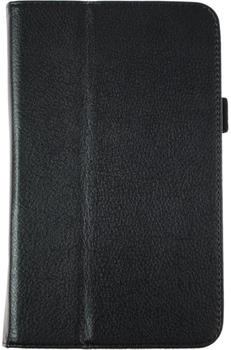 PhoneNatic Kunst-Lederhülle für Samsung Galaxy Tab 3 7.0 - Wallet schwarz + 2 Schutzfolien