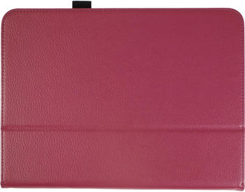 PhoneNatic Kunst-Lederhülle für Samsung Galaxy Tab 3 10.1 - Wallet pink + 2 Schutzfolien