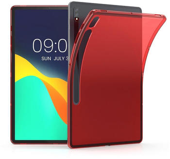 kwmobile Case Samsung Galaxy Tab S8+ / Galaxy Tab S7+ Rot/Transparent