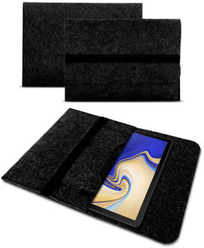 UC-Express Tablet Tasche Samsung Galaxy Tab S4 10.5 Zoll Hülle Filz Case Cover Schutzhülle Dunkel Grau