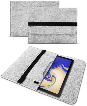 UC-Express Tablet Tasche Samsung Galaxy Tab S4 10.5 Zoll Hülle Filz Case Cover Schutzhülle Hell Grau