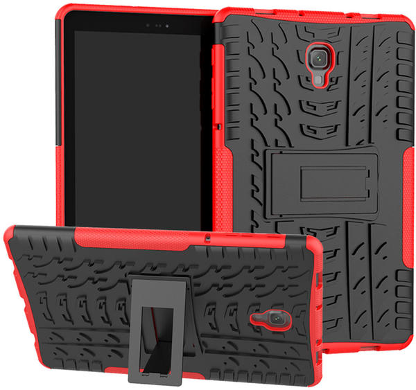 Lobwerk Case für Samsung Galaxy Tab A 10.5 Zoll T590 T595 Hülle Stoßfest Schutz + Standfuß Rot