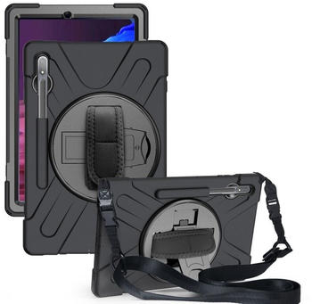 Wigento 360° Hybrid Outdoor Case Samsung Galaxy Tab S7 FE / Tab S7 Plus Schwarz (75386)