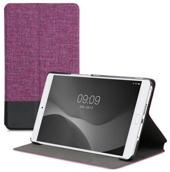 kwmobile Tablet-Hülle für Huawei MediaPad M3 8.4 Slim Tablet Cover Case Schutzhülle mit Ständer, Rosa-Schwarz (4063004387320)