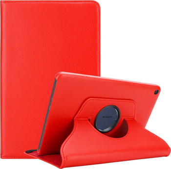 Cadorabo Tablet Book Gummi (KEIN Wake Up) Hülle (Huawei MatePad T10s), Rot