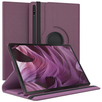 Eazy Case Tablet-Hülle Rotation Case für Samsung Galaxy Tab S7 Plus / S8+ 12,4" Lila