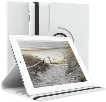 Eazy Case Tablet-Hülle Rotation Case für Apple iPad 2. / 3. / 4. Gen. 9,7" Weiß