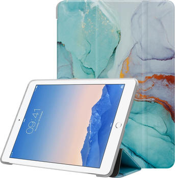 Cadorabo Tablet Book Hülle Bunter Marmor (iPad 4, IPad 2, IPad 3), Grün