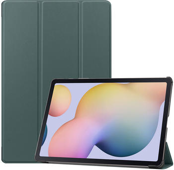 iMoshion Samsung Galaxy Tab S8 Plus,Samsung Galaxy Tab S7 Plus,Samsung Galaxy Tab S7 FE Hülle Kunstleder Dunkelgrün