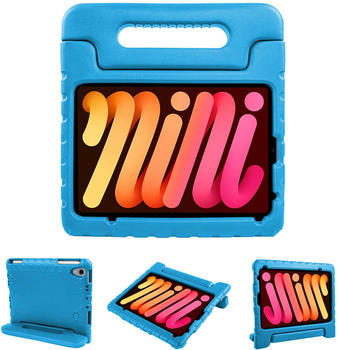 iMoshion Apple iPad Mini 6 (2021) Hülle Silikon Soft Case/Backcover Blau Shockproof/Stoßfest