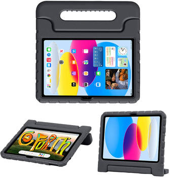 iMoshion Apple iPad 10.9 (2022) Hülle Silikon Soft Case/Backcover Schwarz Shockproof/Stoßfest