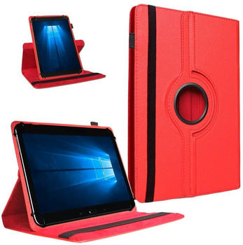 UC-Express Tablet Tasche 360° Drehbar Vodafone Tab Prime 7 Hülle Schutzhülle Universal Case Cover Rot