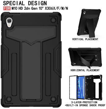 Wigento Case Lenovo Tab M10 HD 2nd Gen TB-X306X aufstellbare Tablet Schutzhülle Cover Schwarz (4251948519628)