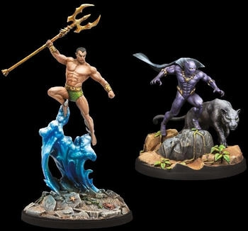 Atomic Mass Games Marvel: Crisis Protocol Miniatur-Spiel - Black Panther, Chosen of Bast & Namor, the Sub-Mariner – Atomic Mass Games Marvel Crisis Protocol Miniatur-Spiel mit Black Panther und Namor erweitert epische Schlachten