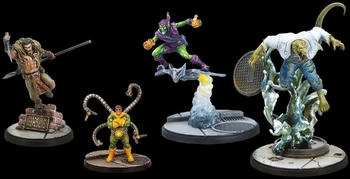Atomic Mass Games Marvel: Crisis Protocol Miniatur-Spiel - Spider-Foes Affiliation Pack (deutsch) – Hochwertige Figuren für taktische Tiefe