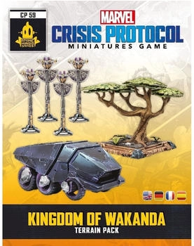 Atomic Mass Games Marvel: Crisis Protocol Miniaturenspiel - Königreich Wakanda Geländeset-Erweiterung – Vielseitige Spielmöglichkeiten für taktische Meisterleistungen