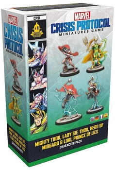 Atomic Mass Games Marvel: Crisis Protocol Miniatur-Spiel - Mighty Thor, Lady Sif, Thor, Hero of Midgard & Loki, Prince of Lies