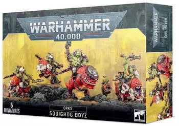 Games Workshop Warhammer 40.000 - Orks: Squighog Boyz, Schwarz