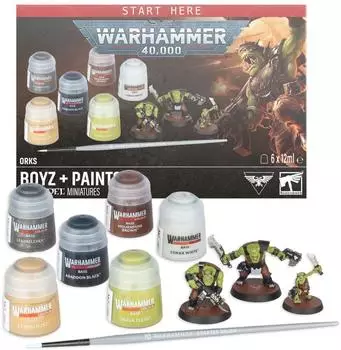 Games Workshop Warhammer 40.000 Orks Boyz + Paints Set (60-05)