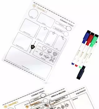 Enhance Tabletop Acryl-Charakterbögen, transparent (ENTTACS100CLEW)