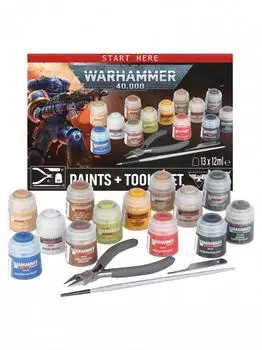 Games Workshop Warhammer 40,000 - Paints + Tools Set