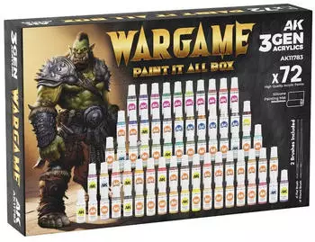 AK Interactive Wargame Paint It All Box 72 Farben 3Gen (AK11783)