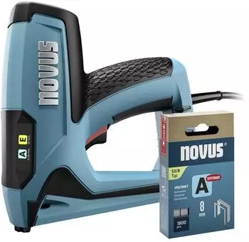 Novus J-120 Elektrotacker Set, Feindrahtklammern 6-14mm, N&auml;gel 16mm (031-0371)