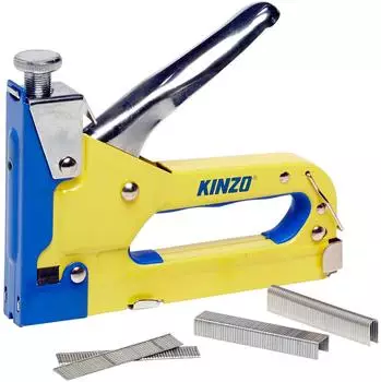 Kinzo Tacker Set 3-in-1, 1500 N&auml;gel & Klammern, stufenlos verstellbar