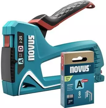 Novus J-25 Handtacker 2-in-1 Metall, Klammern 4-10mm (030-0459)